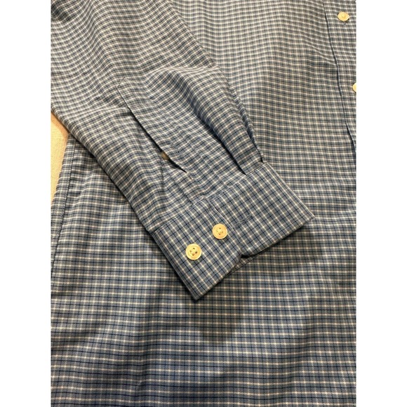 Eddie Bauer Mens Blue plaid button up long sleeve shirt-M - Picture 5 of 15